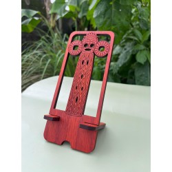 Support téléphone bois — Masque africain au choix | Padouk / Mouvingui | Wouley