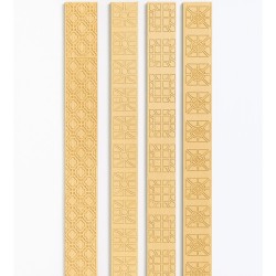 Couvre-joint décoratif en bois gravé | Motifs géométriques artisanaux Wouley