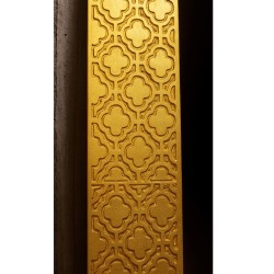 Couvre-joint décoratif en bois gravé | Motifs géométriques artisanaux Wouley