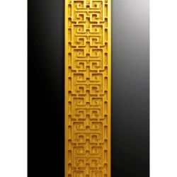 Couvre-joint décoratif en bois gravé | Motifs géométriques artisanaux Wouley