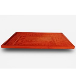Plateau en bois gravé artisanal | Design ethnique africain | WOULEY