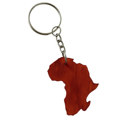Porte-clé Afrique en bois artisanal – Accessoire unique WOULEY