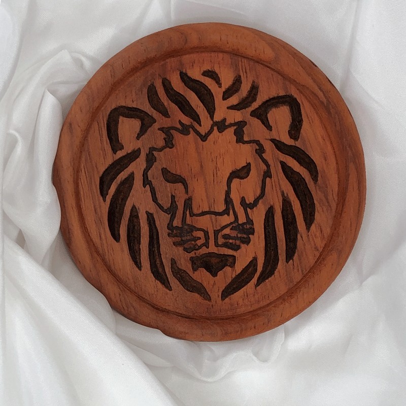 Sous-verre en bois gravure animalière | Artisanat WOULEY