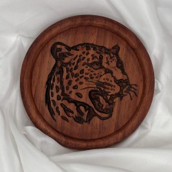 Sous-verre en bois gravure animalière | Artisanat WOULEY