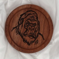 Sous-verre en bois gravure animalière | Artisanat WOULEY