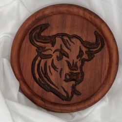 Sous-verre en bois gravure animalière | Artisanat WOULEY