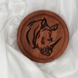 Sous-verre en bois gravure animalière | Artisanat WOULEY