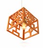 Suspension bois design géométrique CNC moderne