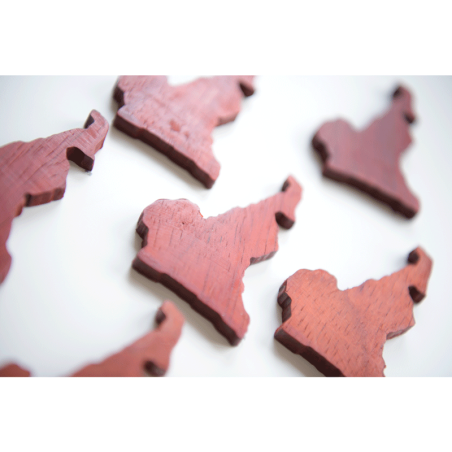 Magnet Cameroun en bois personnalisé | Décoration artisanale WOULEY