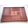 Plateau en bois gravé artisanal | Design ethnique africain | WOULEY