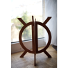 Table d’appoint en bois sculpté – Design artisanal haut de gamme | Wouley