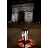 Lampe en bois design sculpté | Lampe artisanale décorative - WOULEY